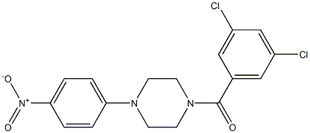 (3,5-dichlorophenyl)-[4-(4-nitrophenyl)piperazin-1-yl]methanone Struktur