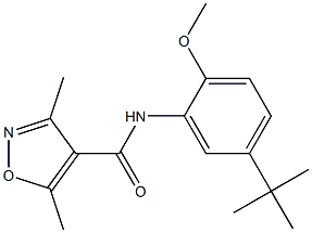 N-(5-tert-butyl-2-methoxyphenyl)-3,5-dimethyl-1,2-oxazole-4-carboxamide Struktur