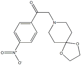 1-(1,4-dioxa-8-azaspiro[4.5]decan-8-yl)-2-(4-nitrophenyl)ethanone Struktur