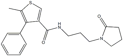 5-methyl-N-[3-(2-oxopyrrolidin-1-yl)propyl]-4-phenylthiophene-3-carboxamide Struktur