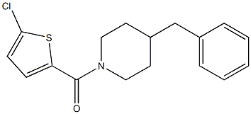 (4-benzylpiperidin-1-yl)-(5-chlorothiophen-2-yl)methanone Struktur