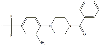 [4-[2-amino-4-(trifluoromethyl)phenyl]piperazin-1-yl]-phenylmethanone Struktur