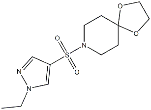 8-(1-ethylpyrazol-4-yl)sulfonyl-1,4-dioxa-8-azaspiro[4.5]decane Struktur