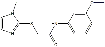 N-(3-methoxyphenyl)-2-(1-methylimidazol-2-yl)sulfanylacetamide Struktur