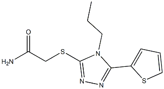 2-[(4-propyl-5-thiophen-2-yl-1,2,4-triazol-3-yl)sulfanyl]acetamide Struktur