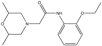 2-(2,6-dimethylmorpholin-4-yl)-N-(2-ethoxyphenyl)acetamide Struktur