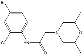 N-(4-bromo-2-chlorophenyl)-2-(2,6-dimethylmorpholin-4-yl)acetamide Struktur