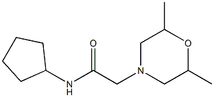 N-cyclopentyl-2-(2,6-dimethylmorpholin-4-yl)acetamide Struktur