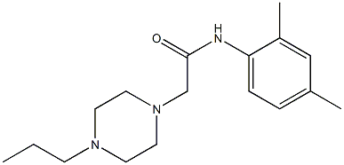 N-(2,4-dimethylphenyl)-2-(4-propylpiperazin-1-yl)acetamide Struktur