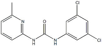 1-(3,5-dichlorophenyl)-3-(6-methylpyridin-2-yl)urea Struktur