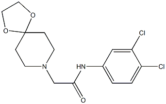 N-(3,4-dichlorophenyl)-2-(1,4-dioxa-8-azaspiro[4.5]decan-8-yl)acetamide Struktur