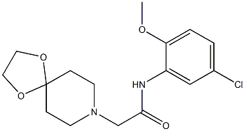 N-(5-chloro-2-methoxyphenyl)-2-(1,4-dioxa-8-azaspiro[4.5]decan-8-yl)acetamide Struktur