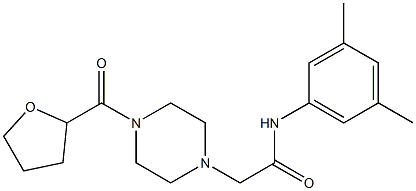 N-(3,5-dimethylphenyl)-2-[4-(oxolane-2-carbonyl)piperazin-1-yl]acetamide Struktur