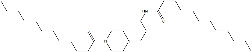 N-[3-(4-dodecanoylpiperazin-1-yl)propyl]dodecanamide Struktur