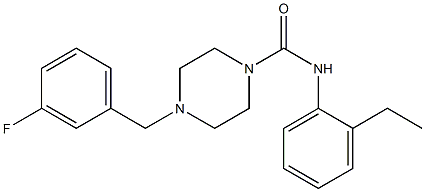 N-(2-ethylphenyl)-4-[(3-fluorophenyl)methyl]piperazine-1-carboxamide Struktur