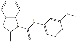 N-(3-methoxyphenyl)-2-methyl-2,3-dihydroindole-1-carboxamide Struktur