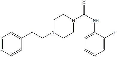 N-(2-fluorophenyl)-4-(2-phenylethyl)piperazine-1-carboxamide Struktur