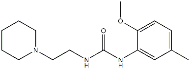 1-(2-methoxy-5-methylphenyl)-3-(2-piperidin-1-ylethyl)urea Struktur