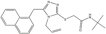 N-tert-butyl-2-[[5-(naphthalen-1-ylmethyl)-4-prop-2-enyl-1,2,4-triazol-3-yl]sulfanyl]acetamide Struktur