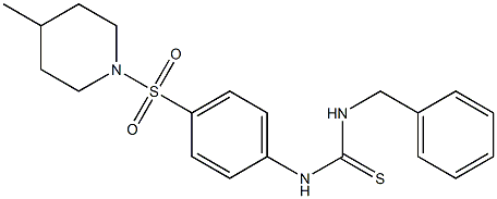 1-benzyl-3-[4-(4-methylpiperidin-1-yl)sulfonylphenyl]thiourea Struktur