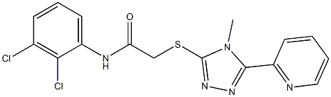 N-(2,3-dichlorophenyl)-2-[(4-methyl-5-pyridin-2-yl-1,2,4-triazol-3-yl)sulfanyl]acetamide Struktur