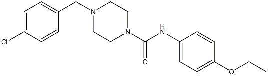 4-[(4-chlorophenyl)methyl]-N-(4-ethoxyphenyl)piperazine-1-carboxamide Struktur