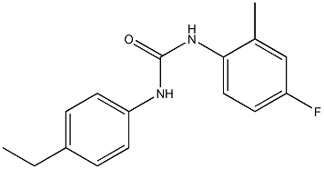 1-(4-ethylphenyl)-3-(4-fluoro-2-methylphenyl)urea Struktur