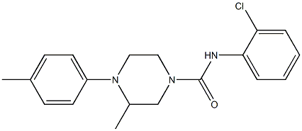 N-(2-chlorophenyl)-3-methyl-4-(4-methylphenyl)piperazine-1-carboxamide Struktur