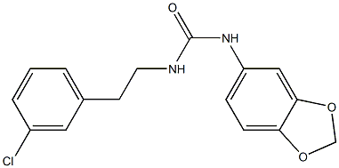 1-(1,3-benzodioxol-5-yl)-3-[2-(3-chlorophenyl)ethyl]urea Struktur