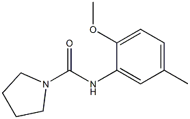 N-(2-methoxy-5-methylphenyl)pyrrolidine-1-carboxamide Struktur