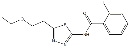 N-[5-(2-ethoxyethyl)-1,3,4-thiadiazol-2-yl]-2-iodobenzamide Struktur