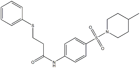 N-[4-(4-methylpiperidin-1-yl)sulfonylphenyl]-3-phenylsulfanylpropanamide Struktur