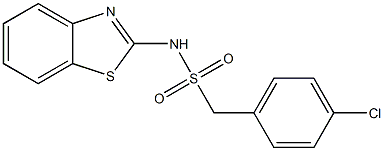 N-(1,3-benzothiazol-2-yl)-1-(4-chlorophenyl)methanesulfonamide Struktur