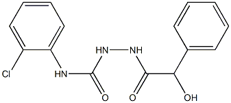 1-(2-chlorophenyl)-3-[(2-hydroxy-2-phenylacetyl)amino]urea Struktur