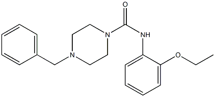 4-benzyl-N-(2-ethoxyphenyl)piperazine-1-carboxamide Struktur