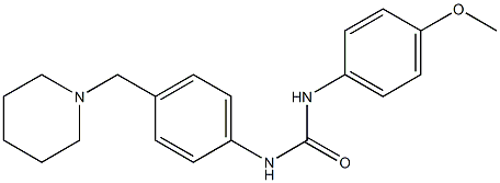 1-(4-methoxyphenyl)-3-[4-(piperidin-1-ylmethyl)phenyl]urea Struktur