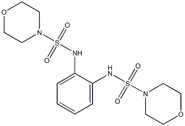 N-[2-(morpholin-4-ylsulfonylamino)phenyl]morpholine-4-sulfonamide Struktur