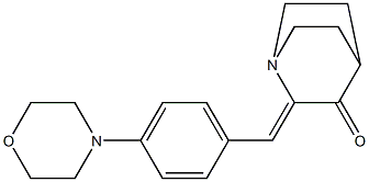 (2Z)-2-[(4-morpholin-4-ylphenyl)methylidene]-1-azabicyclo[2.2.2]octan-3-one Struktur