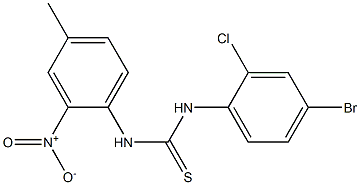 1-(4-bromo-2-chlorophenyl)-3-(4-methyl-2-nitrophenyl)thiourea Struktur