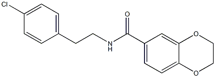 N-[2-(4-chlorophenyl)ethyl]-2,3-dihydro-1,4-benzodioxine-6-carboxamide Struktur