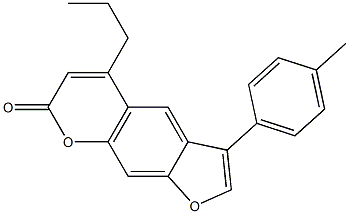 3-(4-methylphenyl)-5-propylfuro[3,2-g]chromen-7-one Struktur