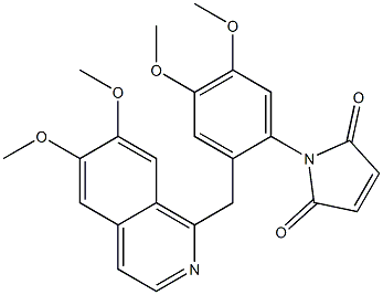 1-[2-[(6,7-dimethoxyisoquinolin-1-yl)methyl]-4,5-dimethoxyphenyl]pyrrole-2,5-dione Struktur