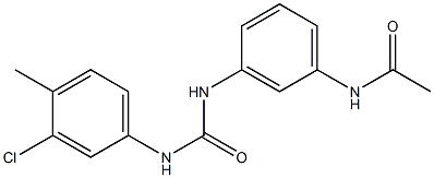 N-[3-[(3-chloro-4-methylphenyl)carbamoylamino]phenyl]acetamide Struktur