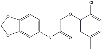 N-(1,3-benzodioxol-5-yl)-2-(2-chloro-5-methylphenoxy)acetamide Struktur