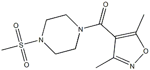 (3,5-dimethyl-1,2-oxazol-4-yl)-(4-methylsulfonylpiperazin-1-yl)methanone Struktur