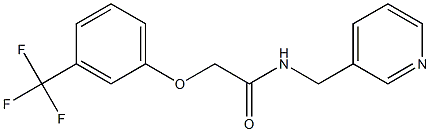 N-(pyridin-3-ylmethyl)-2-[3-(trifluoromethyl)phenoxy]acetamide Struktur