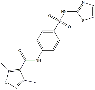 3,5-dimethyl-N-[4-(1,3-thiazol-2-ylsulfamoyl)phenyl]-1,2-oxazole-4-carboxamide Struktur