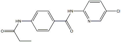 N-(5-chloropyridin-2-yl)-4-(propanoylamino)benzamide Struktur