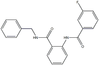 N-benzyl-2-[(3-fluorobenzoyl)amino]benzamide Struktur