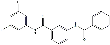 3-benzamido-N-(3,5-difluorophenyl)benzamide Struktur